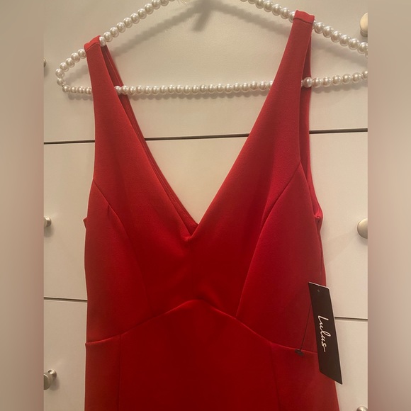 NWT Lulu’s Iconic Moment Red Bodycon Midi Dress - Picture 6 of 9